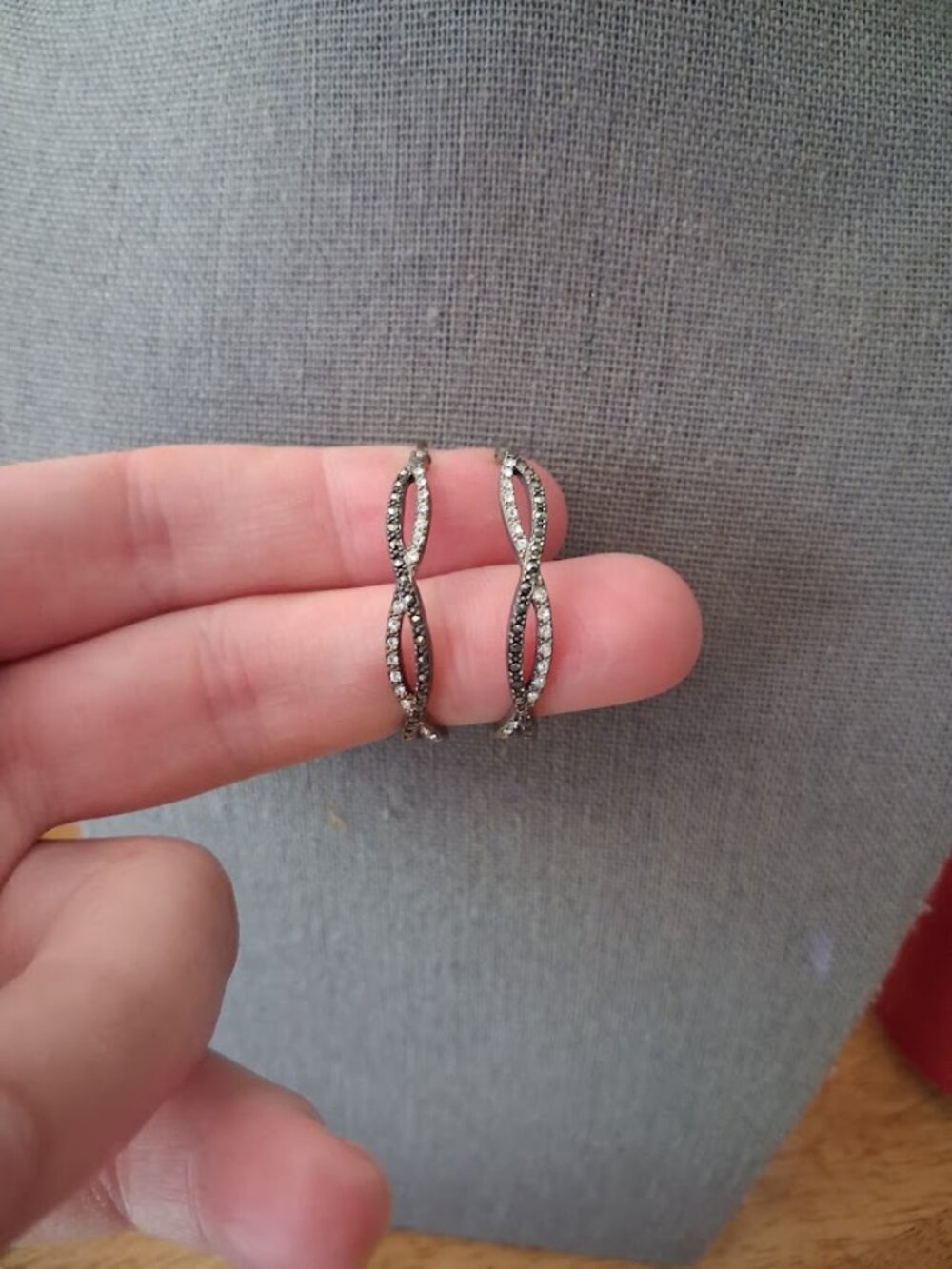 Sterling silver hoop earrings